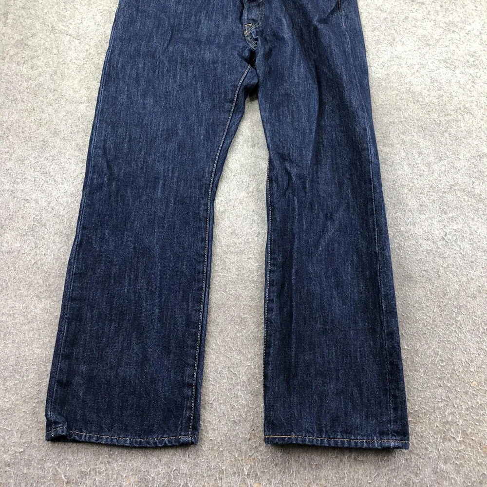 Levis 501 Jeans Mens 34x30 Blue Dark Wash Regular Straight Denim Pants Casual